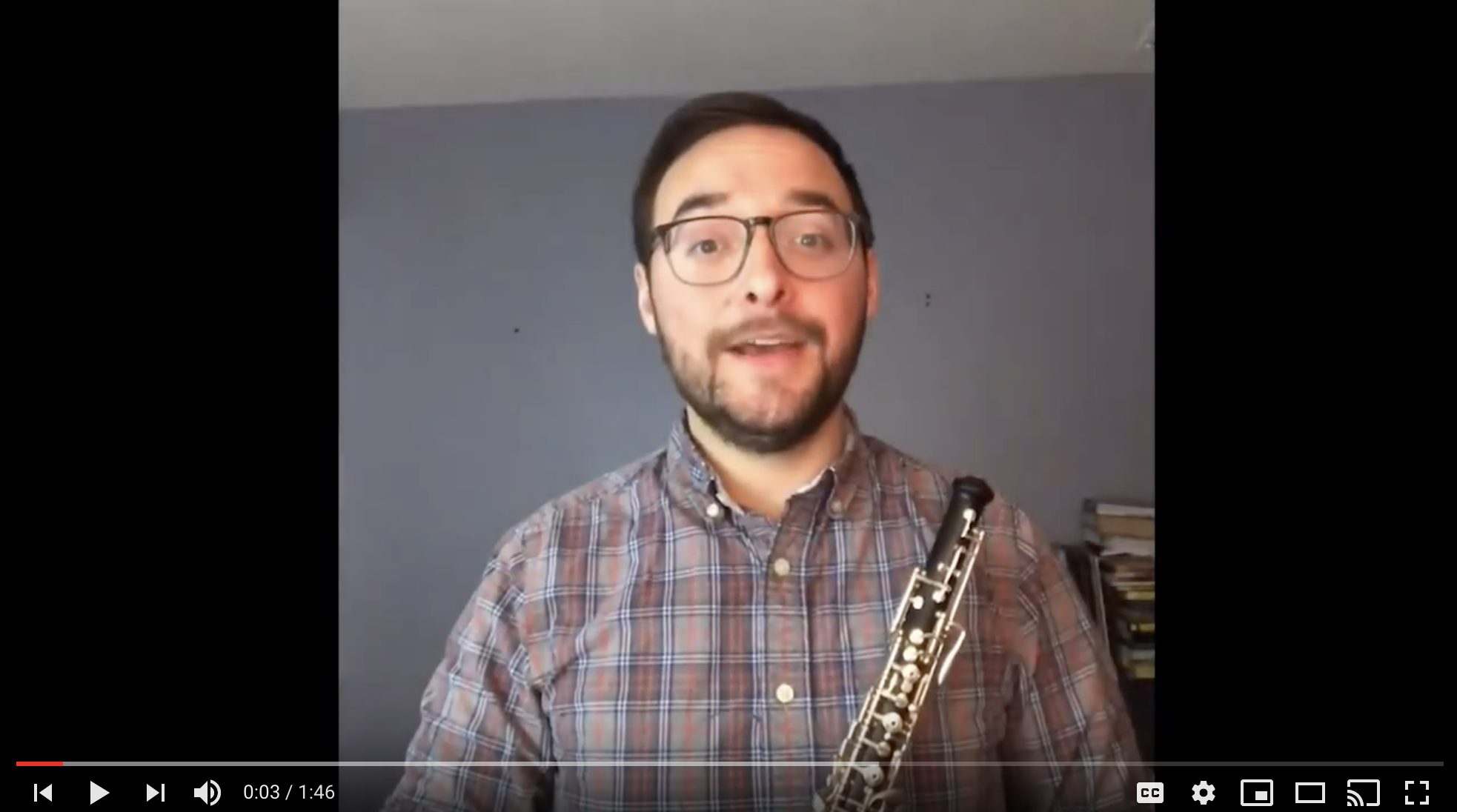 YouTube Video of Oboe from the Instrument Petting Zoo.