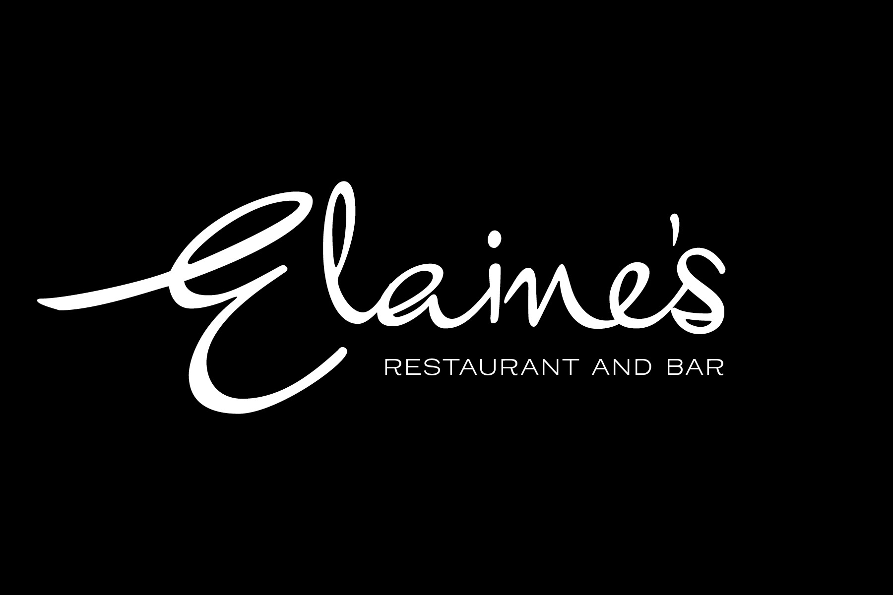 Elaine's Restaurant logo black and white